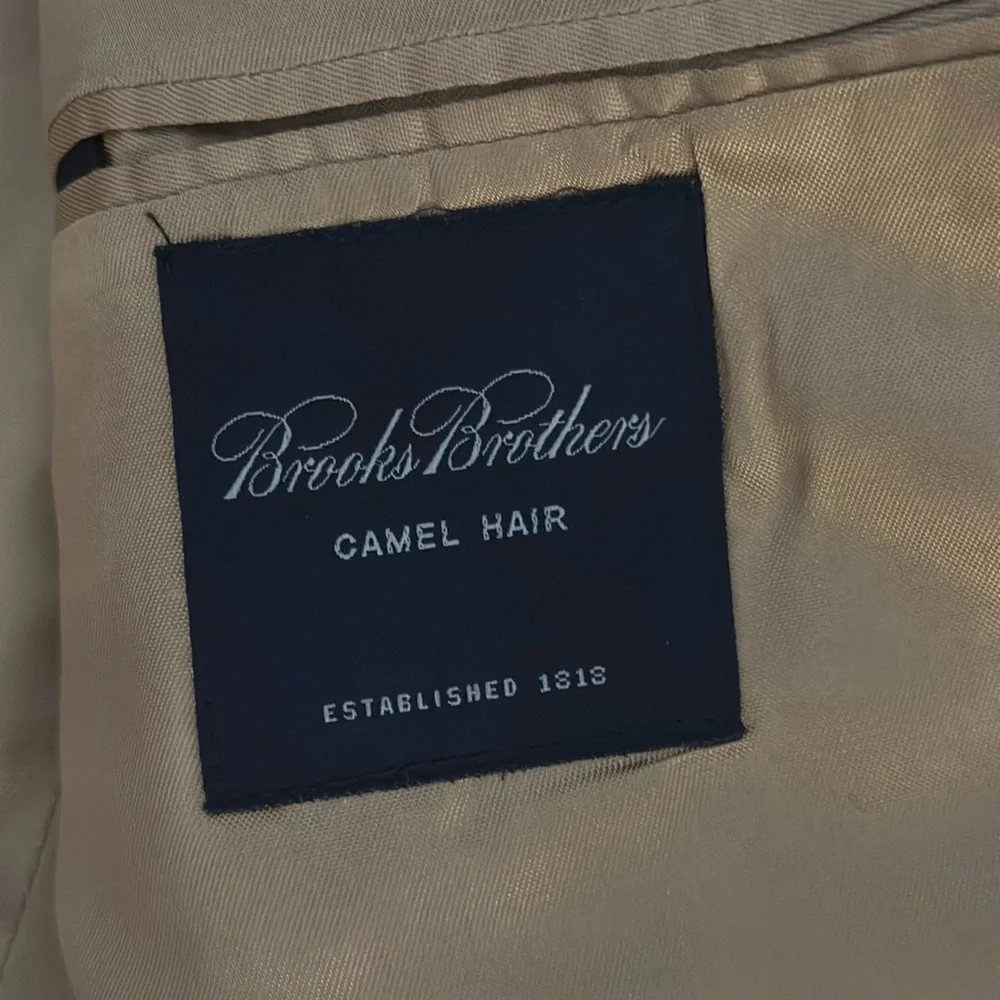 Brooks Brothers Tan and cream wool blend Size: 44 L